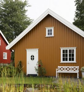 Jotun gule og røde fasader