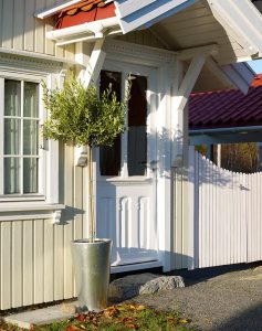Velg en gul farge på huset