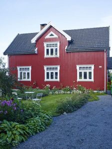 Varme og historiske farger til røde hus