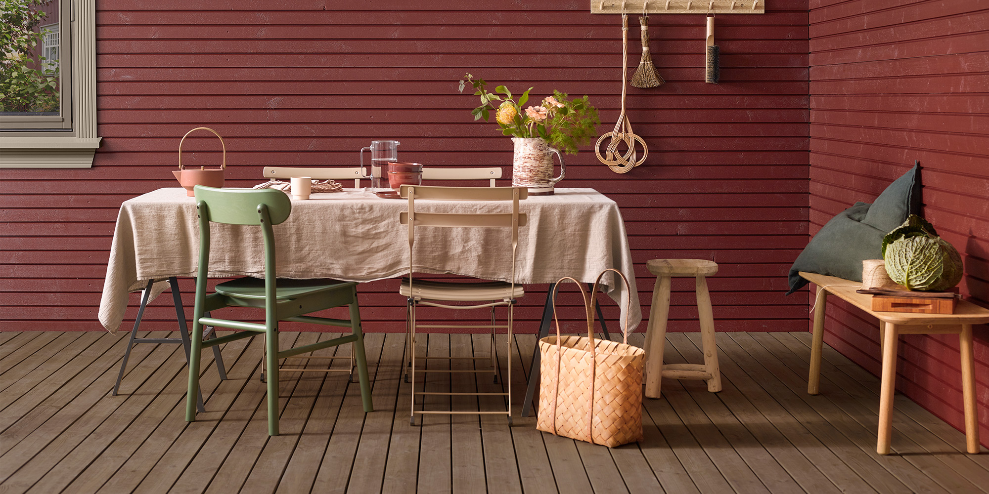 Røde nyanser til huset