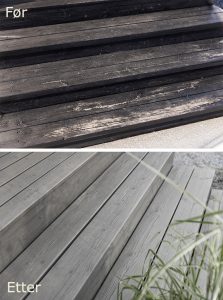 Trebitt Oljebeis terrasse - før og etter