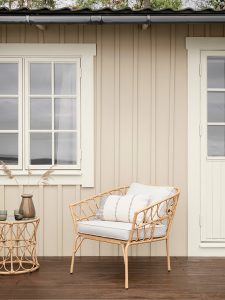 Uterom. Hus malt med Drygolin Noddic Extreme Supermatt 1141 Natural Beige.